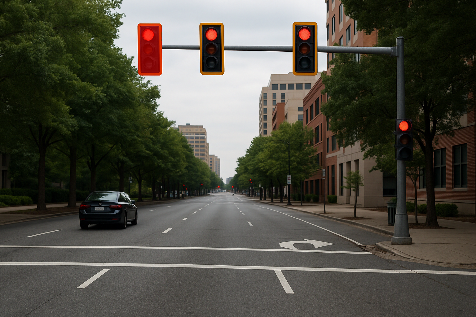 Segmentation mask example for traffic infrastructure