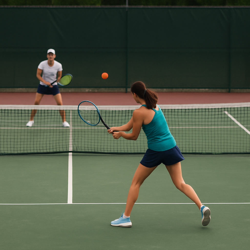 Segmentation mask example for tennis play