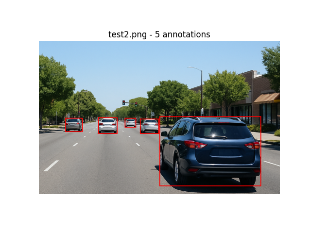 Example bounding box annotations